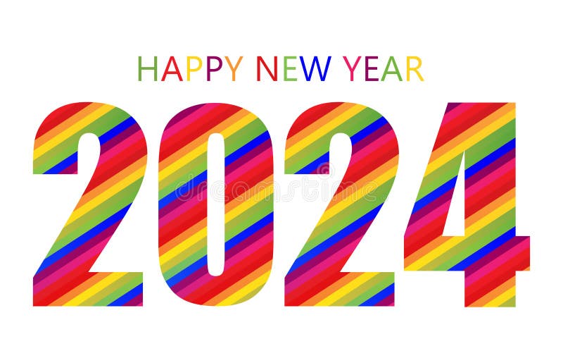 Happy 2024 New Year Card with Balloon. Stock Vector - Illustration of
