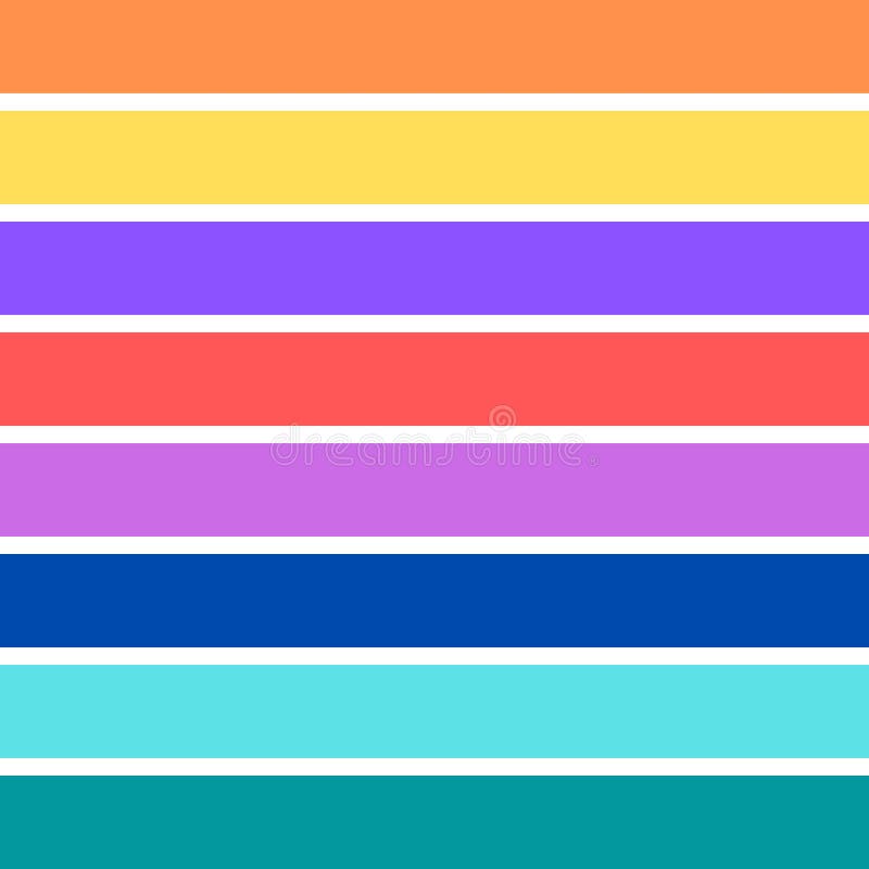 Rainbow Horizontal Lines Background, Multicolored Bright Stripes