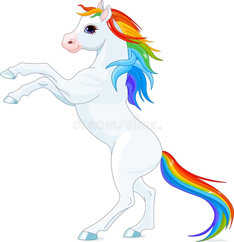 Download Rainbow horse stock vector. Illustration of pets, rainbow ...
