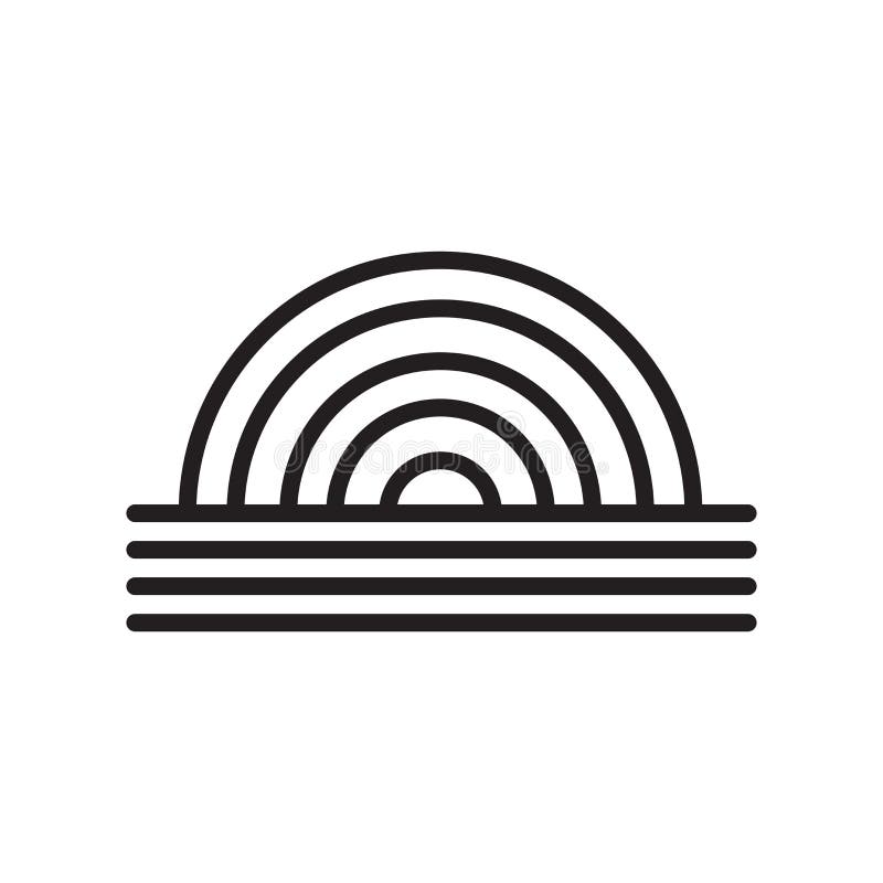 Rainbow Icon Vector Isolated on White Background, Rainbow Sign Stock