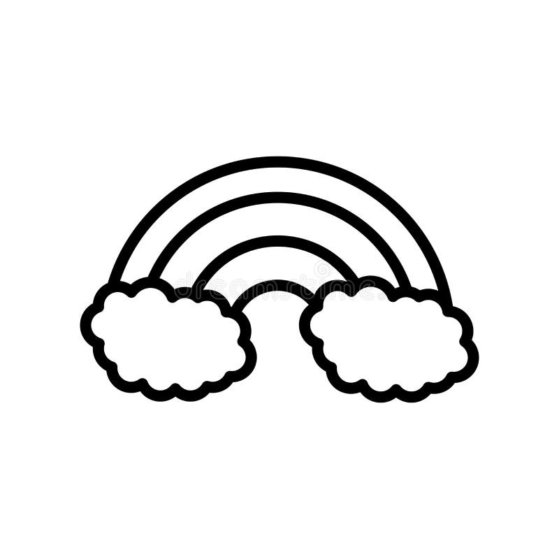 Rainbow Icon Vector Sign and Symbol Isolated on White Background