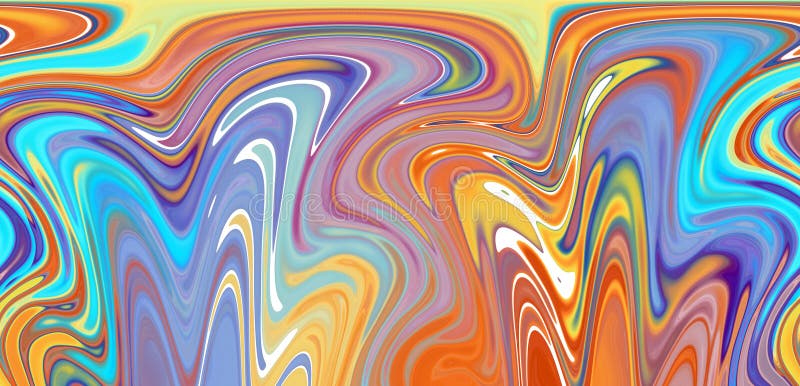 Rainbow juicy background. Fantasy multicolored psychedelic abstract pattern. Long banner. vector illustration