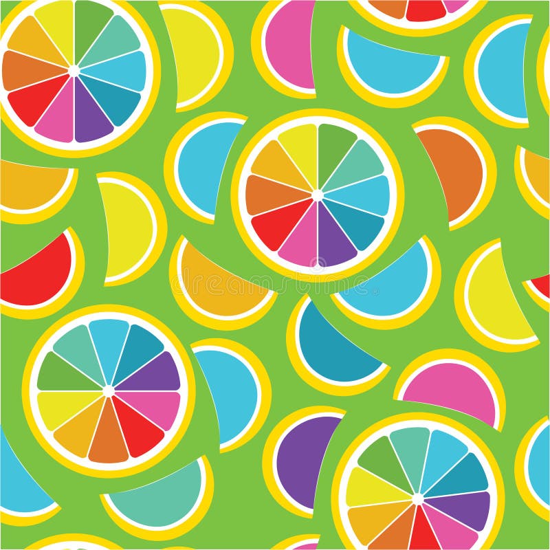 Rainbow Lemon Vector Seamless Background Stock Vector Illustration of graphic, design 55869712