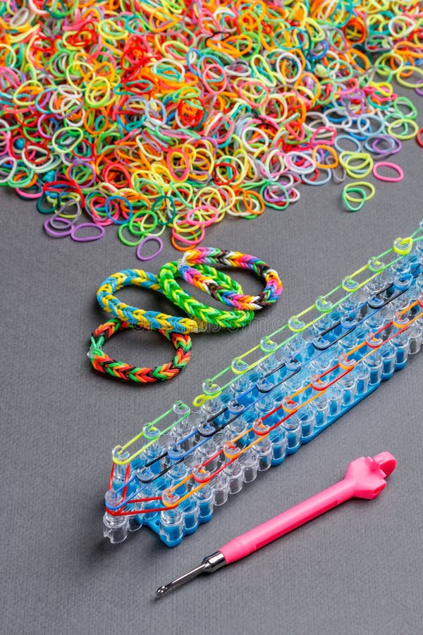 Rainbow loom rubber band bracelet hi-res stock photography and images -  Page 4 - Alamy