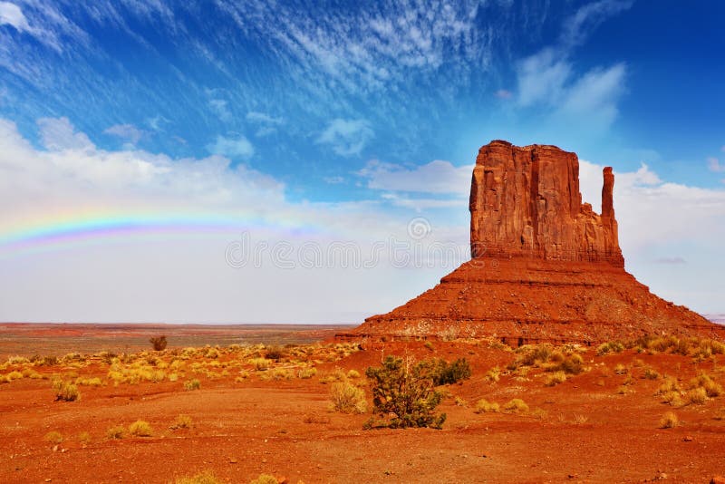 The rainbow in Monument Valley