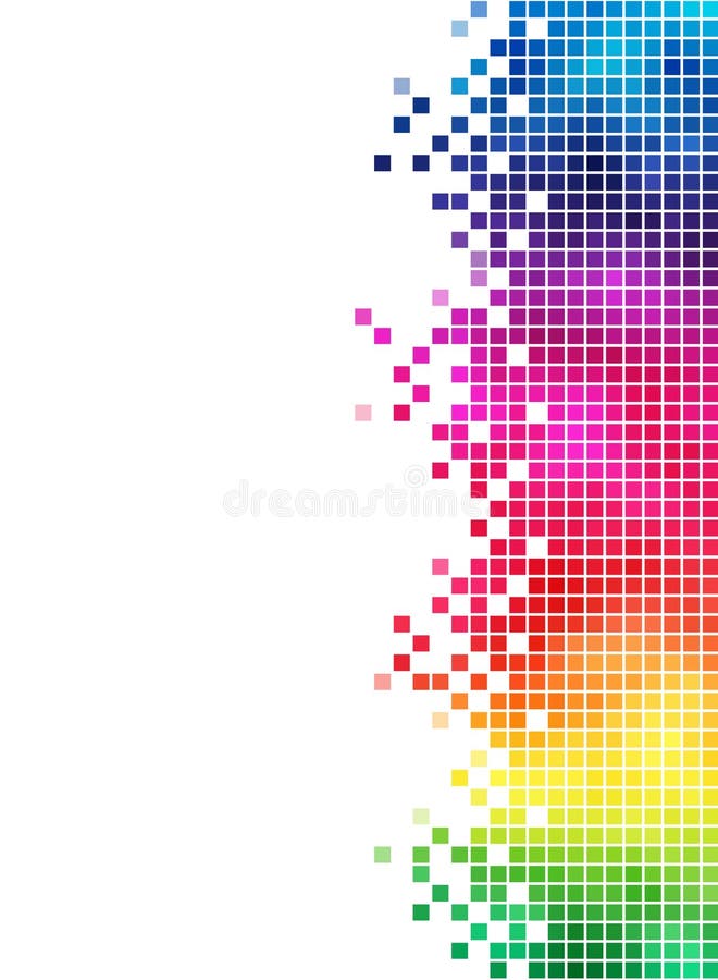 Rainbow mosaic side element vector illustration Rainbow mosaic side element vector illustration