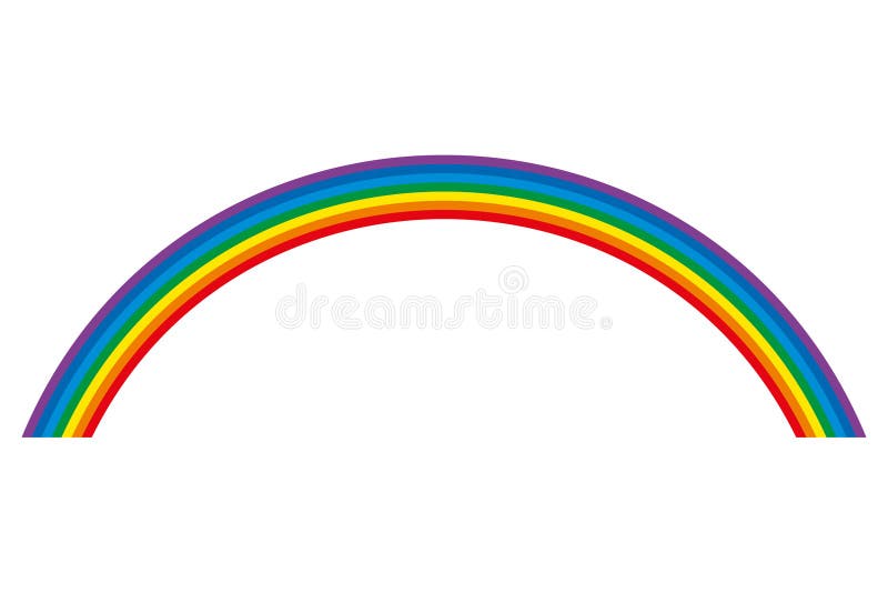 Rainbow, Multicolored Circular Arc, Spectrum of the Visible Light Stock