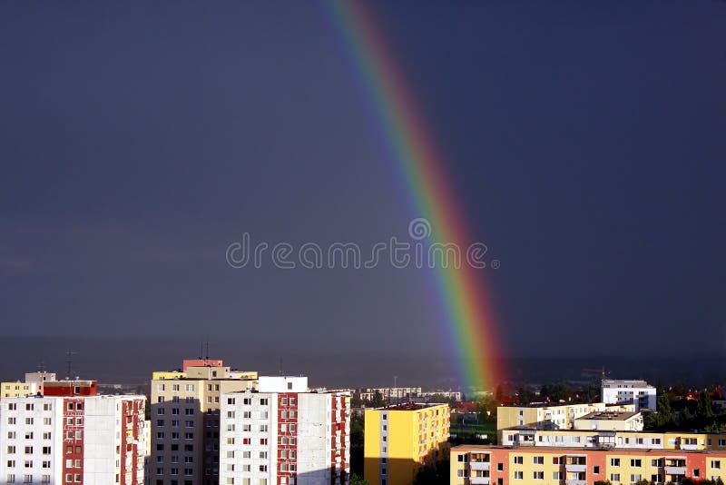 Rainbow over the city (2)