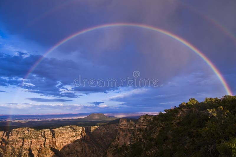 Rainbow over Grand Canyon