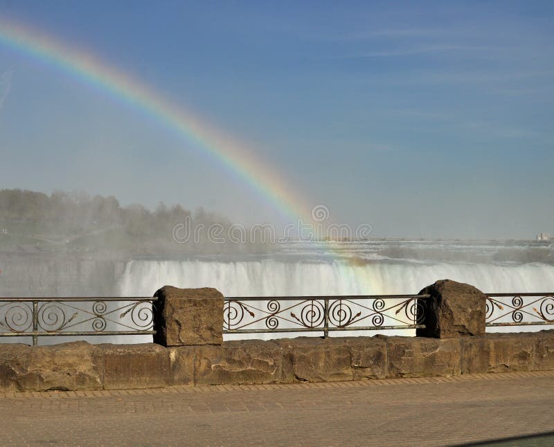 Rainbow over Niagara Falls stock photo. Image of rainbow 2705342