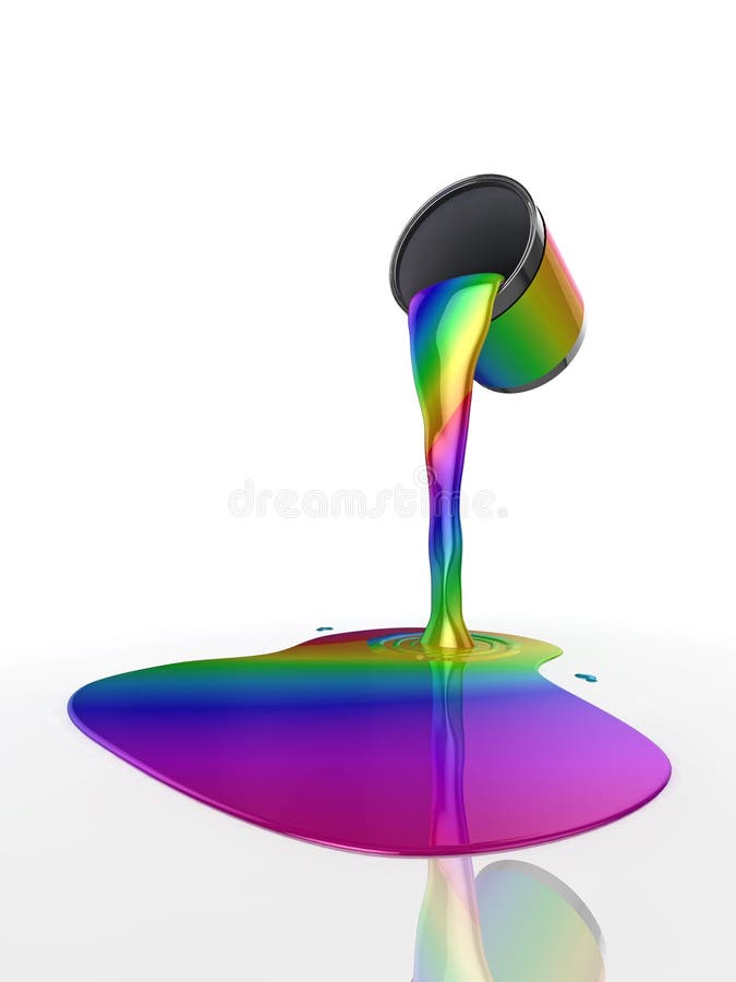 Rainbow paint royalty free illustration