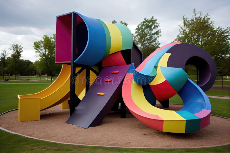 Children at playground with rainbow 4639171 Vector Art at Vecteezy