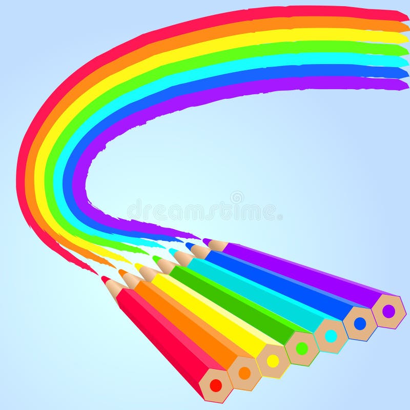 Rainbow pencils