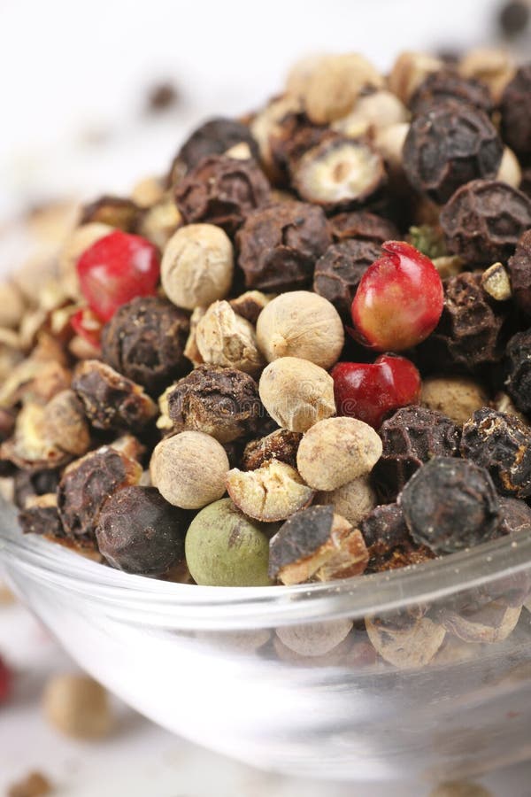 Rainbow peppercorns stock photo. Image of seasoning, white 18238596