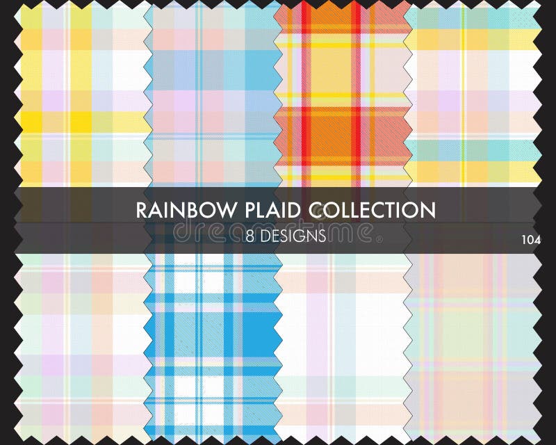 Rainbow Plaid Fabric