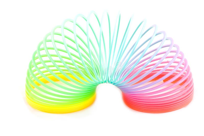 Rainbow plastic spring toy