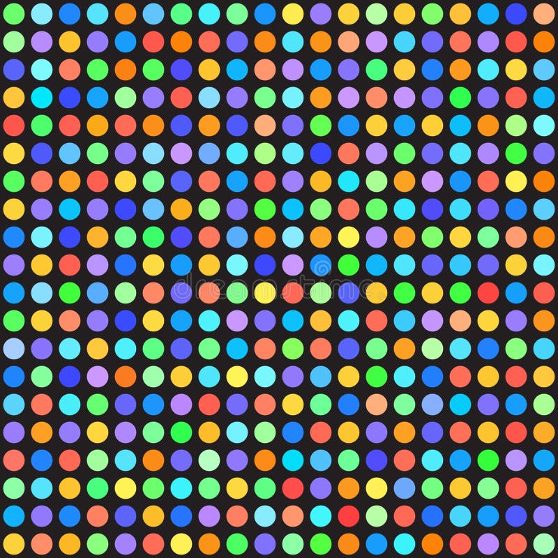 Rainbow polka dot pattern. Seamless vector background vector illustration