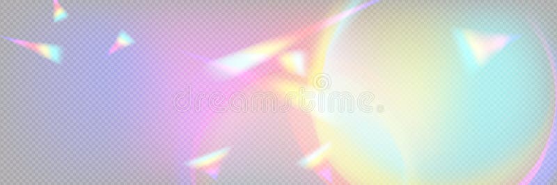 Rainbow prism light crystal glass overlay texture