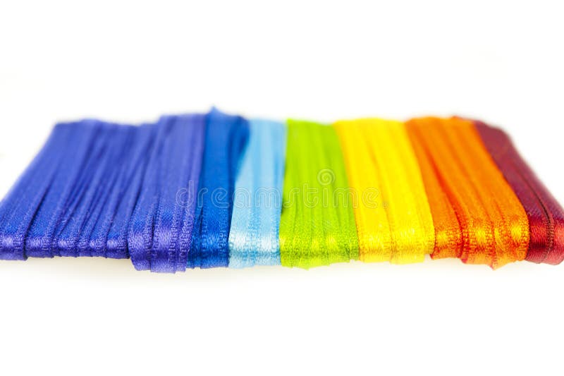 Rainbow ribbons stock photo. Image of bright, ornament 26692076