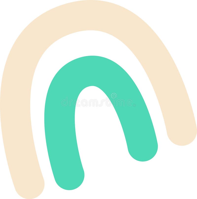 Rainbow Outline Pattern stock illustration. Illustration of design