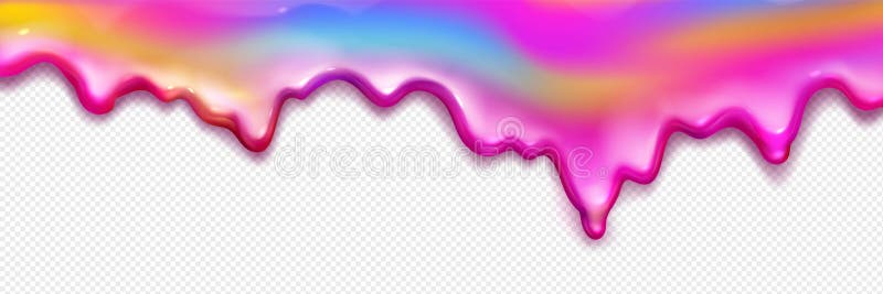Rainbow slime splash on transparent background vector illustration