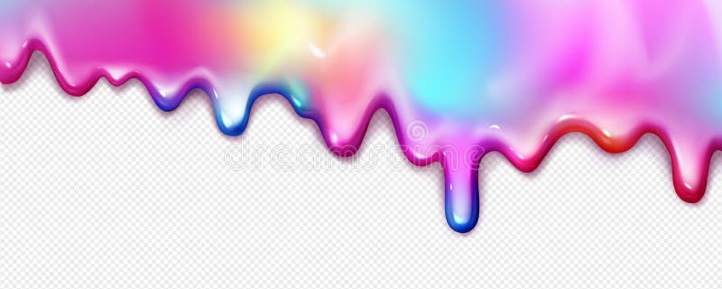 Rainbow slime splash on transparent background vector illustration
