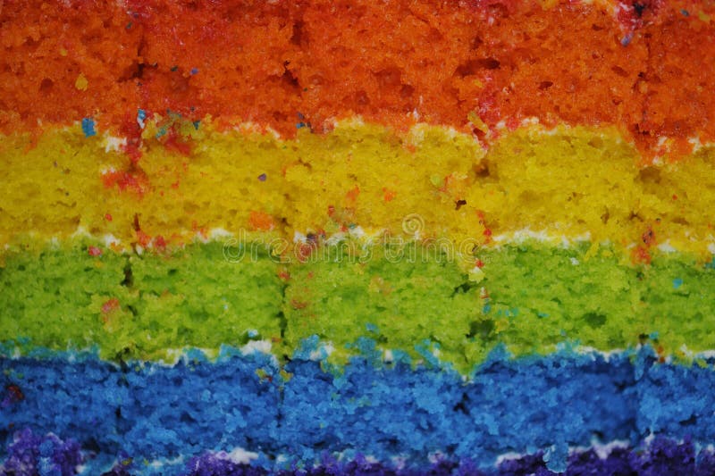 Rainbow sponge cake royalty free stock photos