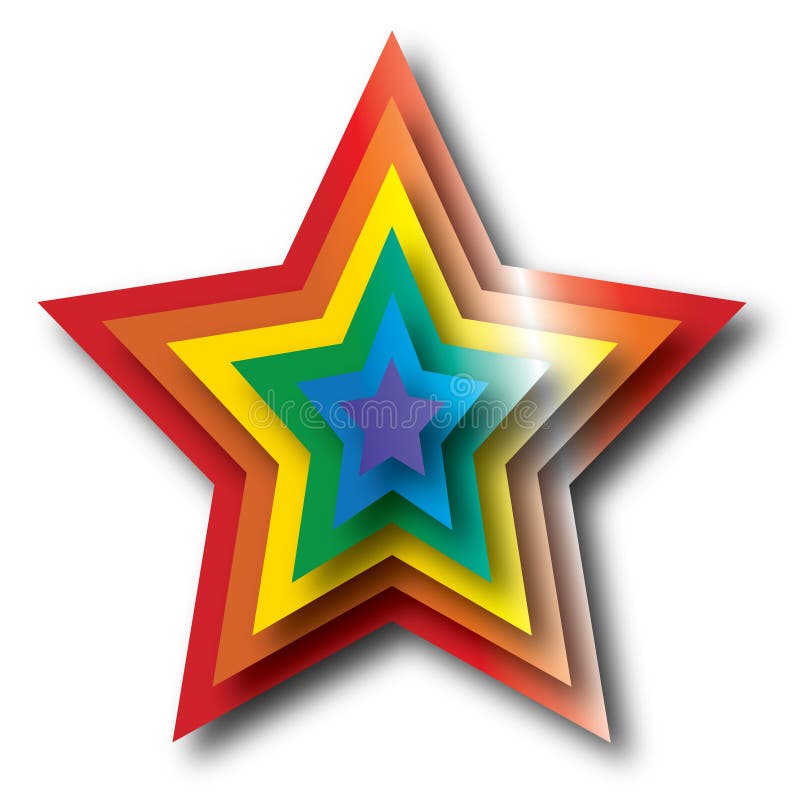Rainbow Star stock illustration. Illustration of theme 17518275