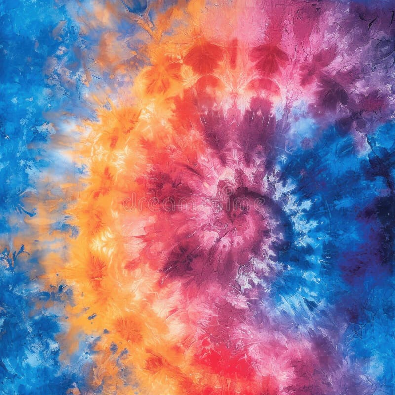 Abstract festive colorful background, Bright round Tie Dye pattern illustration. royalty free stock photography