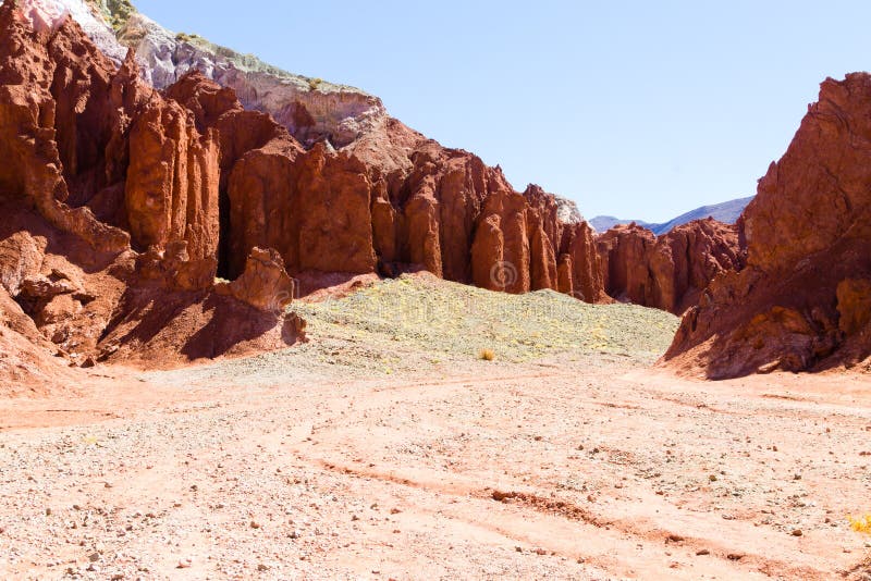 Rainbow Valley, Chile stock image. Image of geological - 159750265