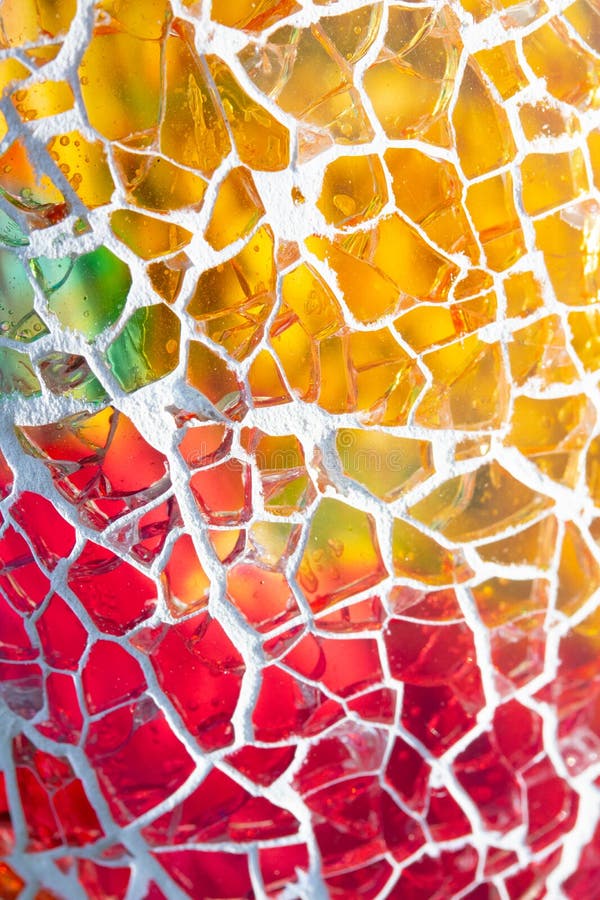 Rainbow Vibrant Coloured Shattered Glasss Mosaic Background Stock Photo ...