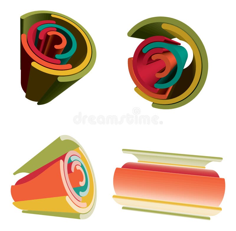 Rainbow vibrante futuristico astratto di colore 3D. royalty illustrazione gratis Rainbow vibrante futuristico astratto di colore 3D. royalty illustrazione gratis