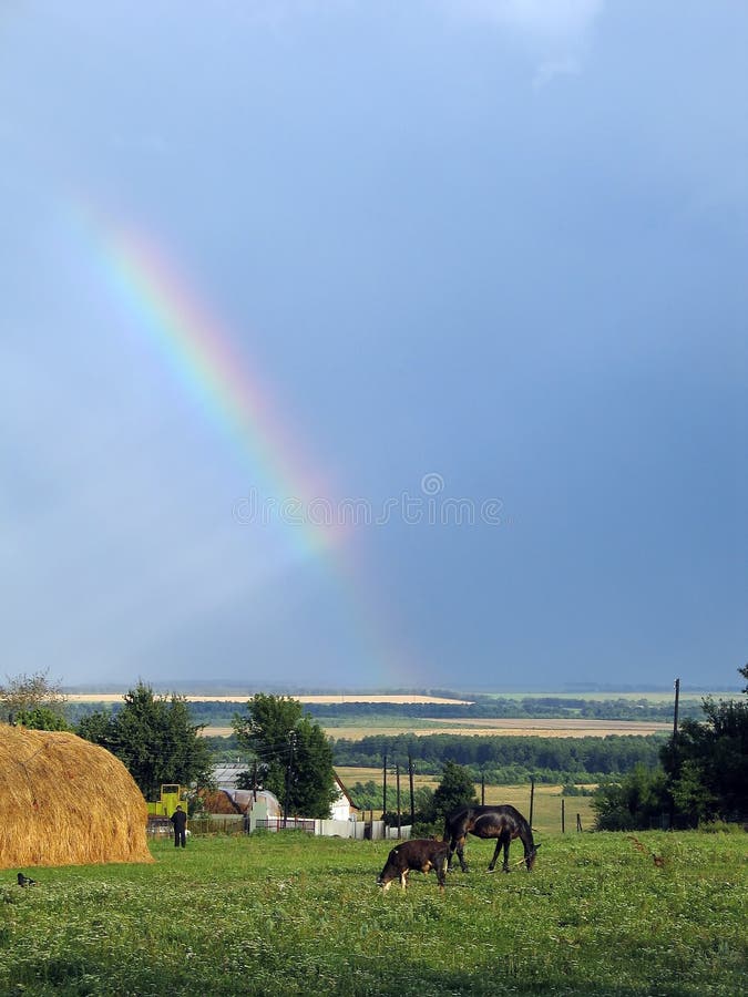 The rainbow in village Freedom.