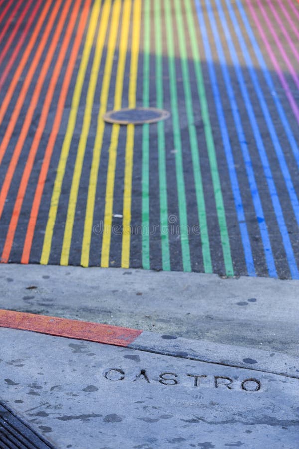 Rainbow of zebra crossing