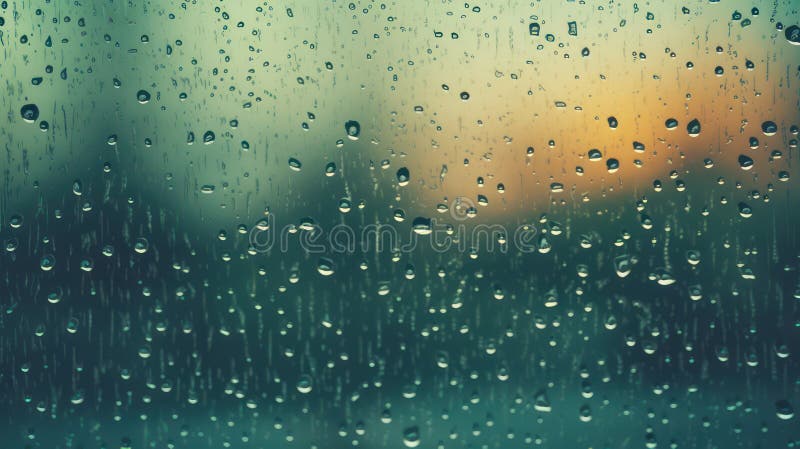 Raindrops on window background created with Generative AI. Natural texture. royalty free stock photo