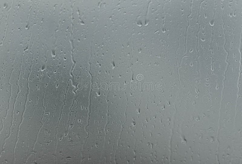 Rainfall on the window glass.