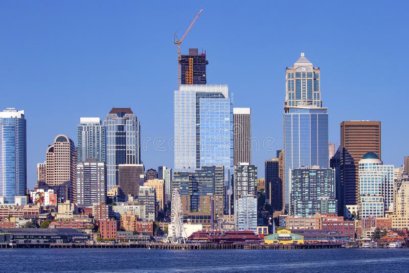 Rainier Square, Seattle, WA Editorial Stock Photo Image of crane