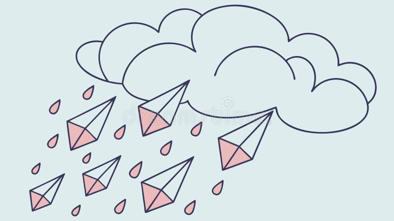 A whimsical vector illustration depicting diamonds raining down from a cloud. This imaginative image symbolizes prosperity, unexpected fortune, and abundance. Perfect for finance, luxury, or magical themes, adding a touch of enchantment and good luck to any design, vector design Generative AI. Fortune raining vectors