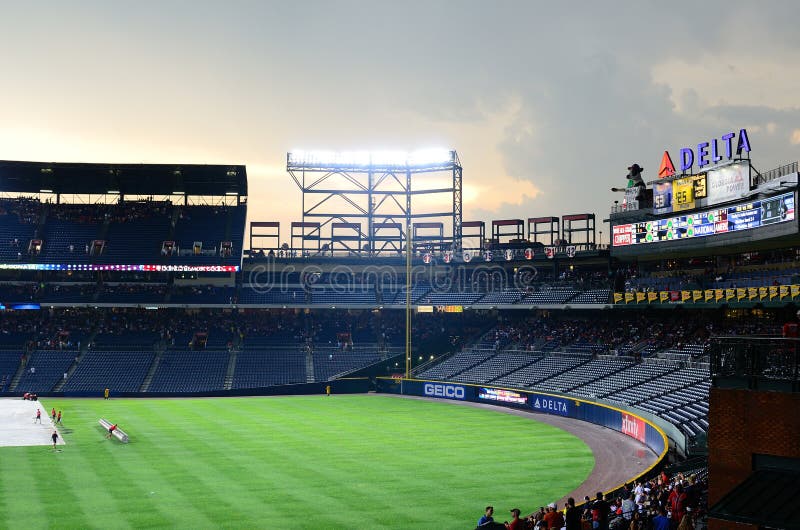 Rainout at Turner Field stock photos