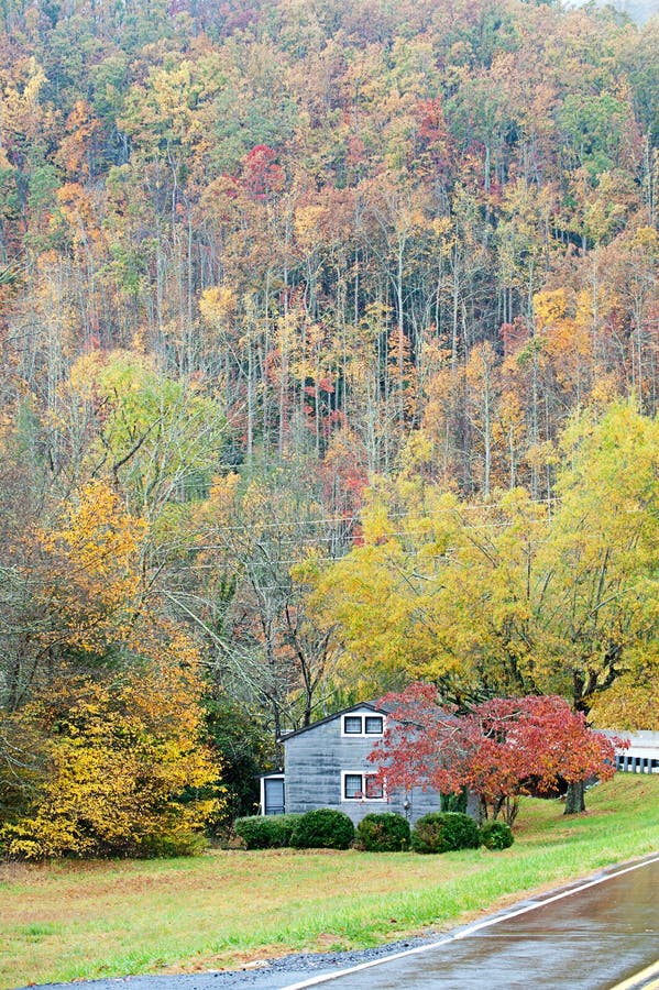 A Rainy Autumn Day in North Carolina Stock Image Image of cottage