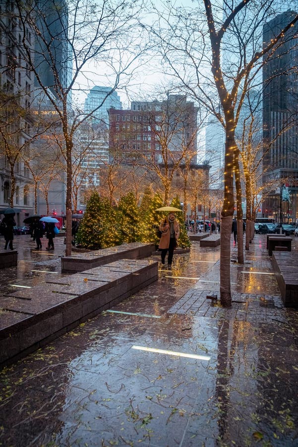 Rainy day in New York City editorial stock image. Image of avenue -  231946664