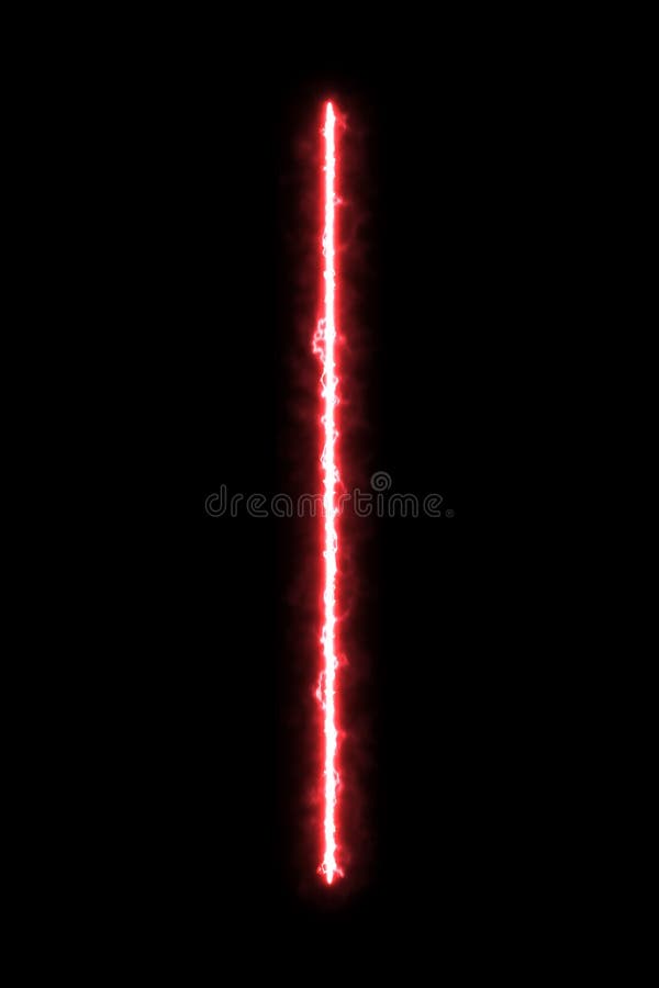 Raio laser colorido brilhante realístico Sabre claro no fundo preto Arma futurista do Star Wars elementos do projeto para o seu