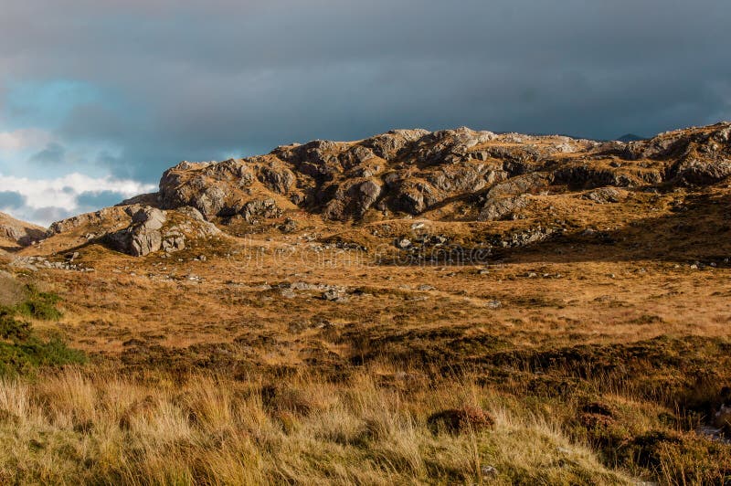 Raised Bog in the Northern Mountains of Scotland Stock Photo Image of