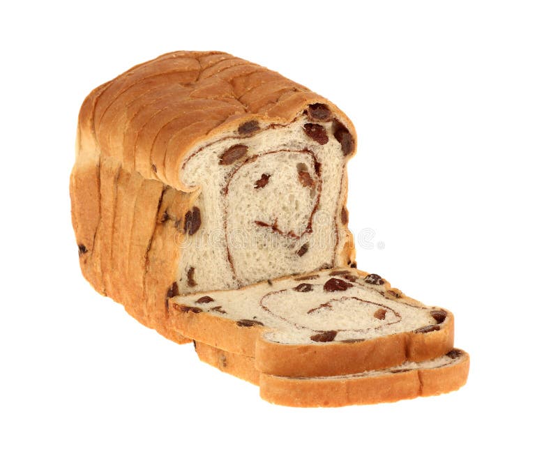 Raisin Bread stock photo. Image of loaf, sliced, cutout 12533648