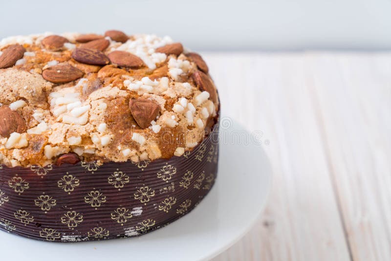 Raisin Bread Cake with Almond Stock Photo Image of loaf, homemade