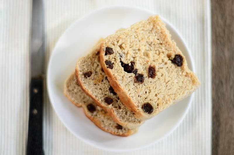 Raisin bread stock image. Image of gourmet, knife, dessert 39154689