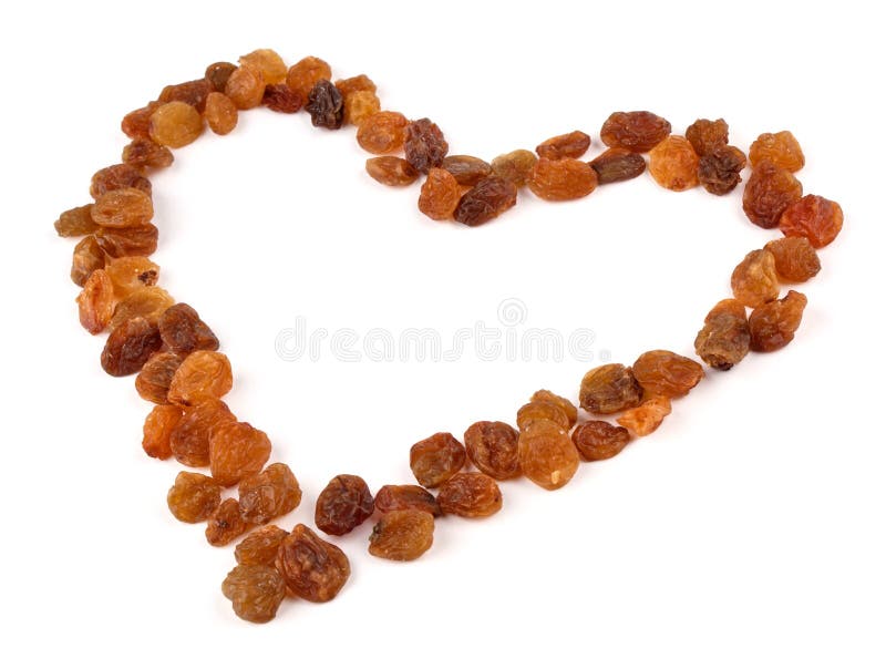 Raisin in the Form of Heart Stock Photo Image of vegetarian