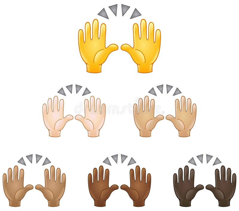 Hand Emoji Icon Set Hands Gestures Hand Emoticons Vector