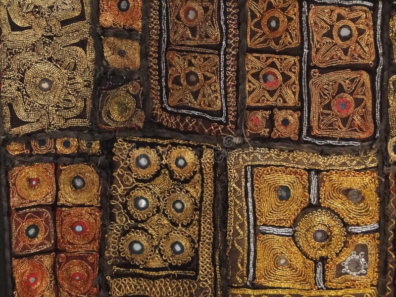 Rajasthani Wall Hanging Made Of Quilted Saris Stock Photo Image of