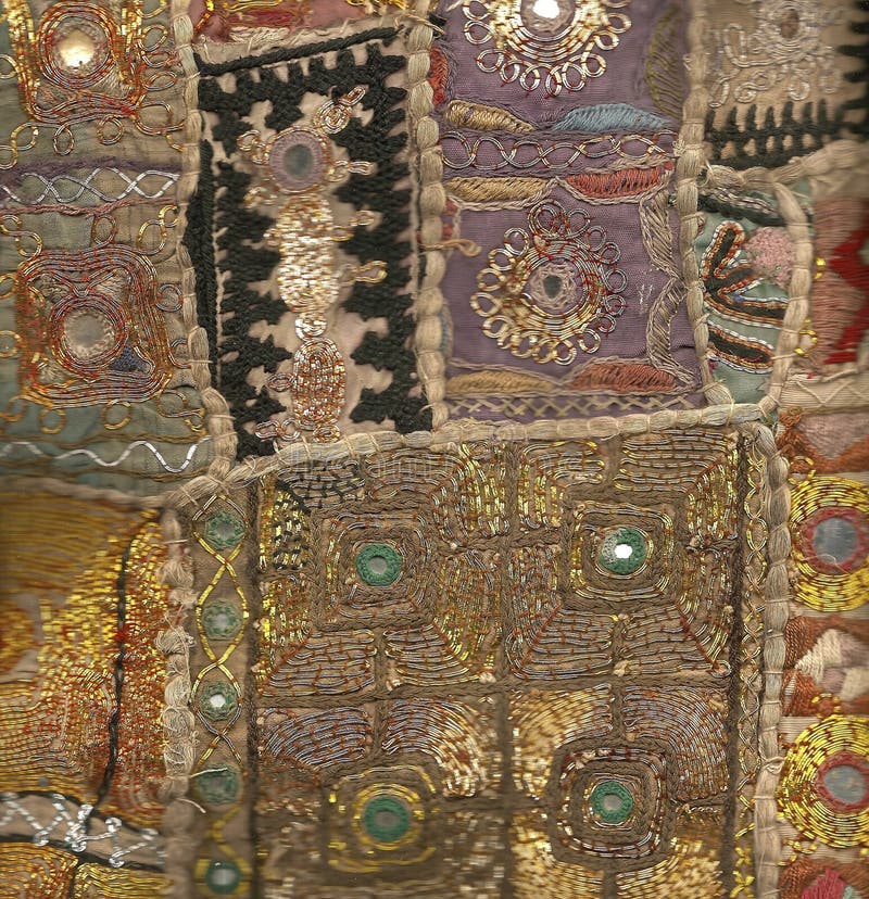 Rajasthani Wall Hanging Made Quilted Saris Stock Photos Free